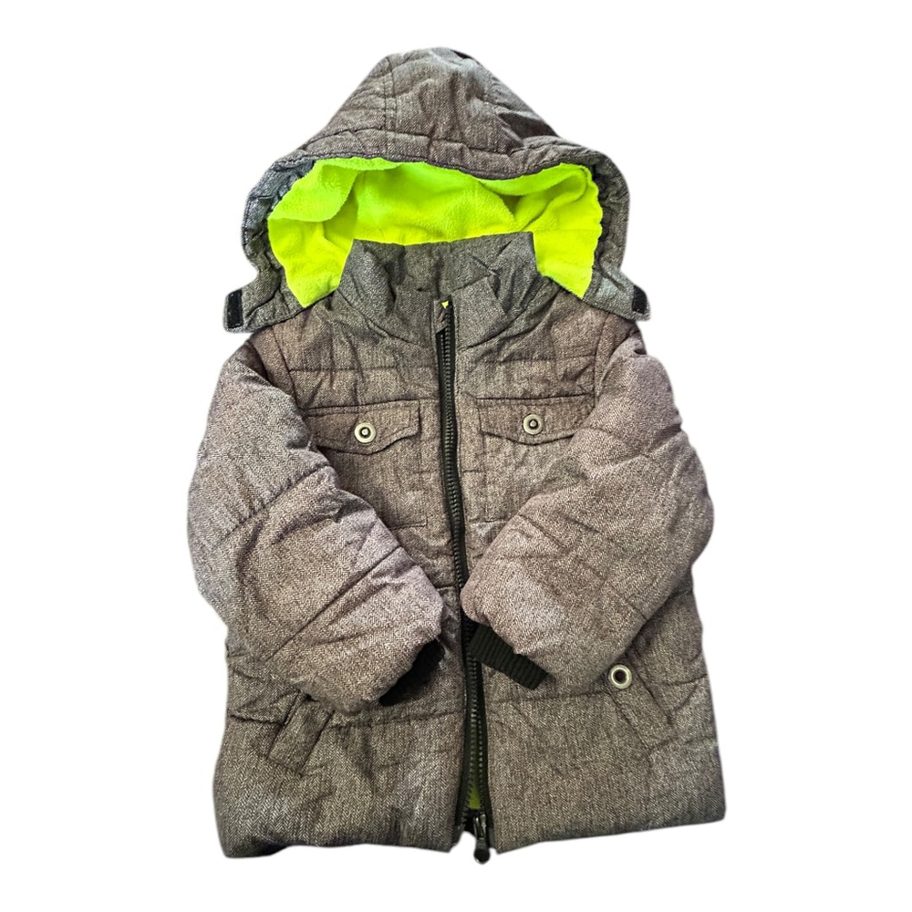 Boy's London Fog Children’s Coat, Size 3 Years Gray and yellow